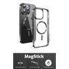 Swissten Clear Jelly MagStick Metallic, iPhone 15 Plus, černé