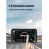 Motociklistički zaslon 6" s prednjom i stražnjom kamerom, GPS-om i TPMS-om te bežičnim Apple CarPlay i Android Auto