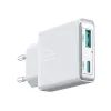 Joyroom JR-TCF14 Super tenká nabíjačka USB-A + USB-C, 20 W, biela