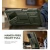 Dexnor 360 Kickstand Camprotector Schutzhülle für Samsung Galaxy A27 - Hybrid Handyhülle mit Kameraschutzklappe und Ständer - Grün