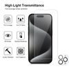 JP Mega Pack Kaljena stekla, 3 stekla za telefon z aplikatorjem + 2 stekli z lečami, iPhone 15 Pro