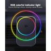 Chłodzący uchwyt MagSafe Qi2 z bezprzewodowym ładowaniem do kratki wentylacyjnej samochodu, z opcjonalnym podświetleniem RGB, 15W, kwadratowy, czarny