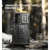 Dexnor 360 Kickstand Camprotector Schutzhülle für Samsung Galaxy S25 Ultra - Hybrid Stoßfest mit Kameraschut und Ständer - Schwarz
