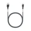 Forcell Carbon kábel, USB - USB-C 2.0, 2.4A, CB-02A, fekete, 1 méter