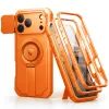 Dexnor MagSafe Hoesje iPhone 17 Pro Max - 360° Kickstand - met Camera Cover - Oranje