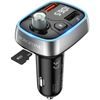 Borofone BC32 Sunlight FM MP3 adó, Bluetooth, 2x USB + microSD, QC 3.0, 18W, 2.4A, fekete színben