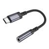 Borofone Audio Adapter (BV24) USB-C auf 3,5mm Klinke für moderne Smartphones - DAC Chip - 15 cm - Grau