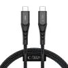 Tech-Protect UB11T UltraBoost кабел USB-C, PD240W/QC3.0, 1m, черен