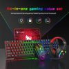T-WOLF TF810 RGB Gaming Set 4in1 - Gaming Tastatur + Maus + Headset + Mauspad - Komplettes Gaming Setup