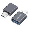 Techsuit Premium OTG adaptér SlateVolt (A8) USB - USB-C, sivý