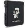 Samsung Galaxy Z Flip 8 vāciņš – Karl Lagerfeld Saffiano Karl&Choupette Metal Pin aizsargvāciņš – melns