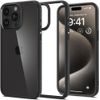 Spigen Ultra hybrid ovitek za mobilni telefon, iPhone 15 Pro, črn