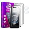 JP Πλήρες Πακέτο Προστατευτικών Γυαλιών, 2x 3D γυαλί με εφαρμογέα + 2x γυαλί για φακό, iPhone 16e