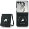 Samsung Galaxy Z Flip 8 ümbris – Karl Lagerfeld Hardcase Leather Karl&Choupette Head Pin – must