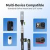 LanParte PMH-C3 supporto telescopico per fotocamere 360° e action cam per moto, 1,5 m, fissaggio a 3 punti, sistema a sgancio rapido