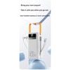 Powerbank 80.000 mAh, 120W PD + QC, 4 USB + 2 Kabel, LED-Licht, weiß