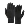 Zimske pletene rokavice za telefon, črne