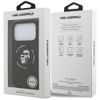 Karl Lagerfeld Siliconen Hoesje KC Body Ring - MagSafe geschikt - voor iPhone 17 Pro / 18 Pro - Zwart