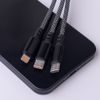 Maxlife kábel ALLin1 USB + USB-C - Lightning + 2x USB-C 1,0 m 66 W, čierny