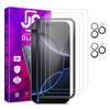 JP Mega Pack Szkło hartowane, 3 szkła na telefon z aplikatorem + 2 szkła na obiektyw, iPhone 16 Pro Max
