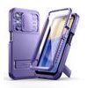 Suritch 360 Kickstand Camprotector etui za Samsung Galaxy A15, vijoličen