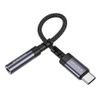 Borofone Audio Adapter (BV24) USB-C auf 3,5mm Klinke für moderne Smartphones - DAC Chip - 15 cm - Grau