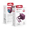 Forcell F-Energy GaN III Ladegerät - 2x USB-C 60W Netzteil mit USB-C Kabel - Weinrot