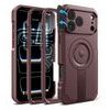 Dexnor MagSafe Case für iPhone 17 Pro Max / 18 Pro Max - 360° Kickstand mit Kameraschutz - Weinrot