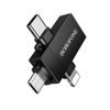 Borofone 3-in-1 Adapter (BV26D) USB 2.0 auf Lightning / USB-C / Micro-USB - Schwarz