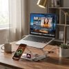 Premium aluminijski stalak za laptop s bežičnim punjenjem 4u1