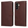 Magnet Schutzhülle für Samsung Galaxy A57 - Leder Handyhülle mit Magnetverschluss und Standfunktion - Braun