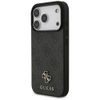 Guess 4G Small and Classic Logo MagSafe Hoesje voor iPhone 17 Pro / iPhone 18 Pro - Eko-leer & Siliconen - Zwart