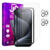 JP Mega Pack edzett üveg, 3 telefon üveg applikátorral + 2 lencsés üveg, iPhone 15 Pro MAX