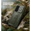 Dexnor 360 Kickstand Camprotector Schutzhülle für Samsung Galaxy A27 - Hybrid Handyhülle mit Kameraschutzklappe und Ständer - Grün