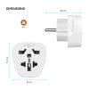 Adattatore da viaggio FIXED EU Adapter 2 per dispositivi UK / US / AUS a prese EU, bianco