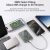 Metallic Ultraslim MagSafe bezdrátová Powerbanka, 10000mAh, PD20W, šedá