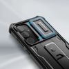 Samsung Galaxy S25 Hoesje - Tech-Protect Kevlar Cam+ - Schokbestendig met Camera Cover & Standaard - Zwart
