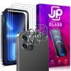 JP Mega Pack Tvrzených skel, 3 skla na telefon s aplikátorem + 2 skla na čočku, iPhone 13 Pro