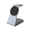 3 az 1-ben vezeték nélküli töltőállvány FIXED MagPowerstation Alu MagSafe támogatással, 15W+3.5W+2.5W, űrszürke
