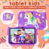 Tablet per bambini 7" HD con Android 14, protezione occhi e batteria 10000 mAh, Unicorno rosa