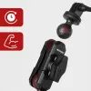 Motoros sportkamera tartó 360°, fekete