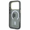 Karl Lagerfeld IML Peekaboo Print Case für iPhone 17 Pro / 18 Pro - MagSafe kompatibel mit Metallrahmen - Schwarz