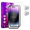 JP Mega Pack Tvrzených skel, 3 skla na telefon s aplikátorem + 2 skla na čočku, iPhone 14 Pro