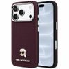 Karl Lagerfeld Grained Leather KH Metal MagSafe ümbris iPhone 17 Pro / 18 Pro – burgundia
