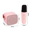 Blavec WS-07 Přenosný karaoke set se 2 mikrofony, 5 W, růžový
