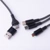 Maxlife kábel ALLin1 USB + USB-C - Lightning + 2x USB-C 1,0 m 66 W, čierny
