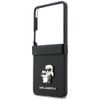 Samsung Galaxy Z Flip 8 vāciņš – Karl Lagerfeld Saffiano Karl&Choupette Metal Pin aizsargvāciņš – melns