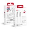 Cablu Forcell F-Energy USB-C - USB-C, QC4.0, PD, 5A, 240W, 1,2 m, alb