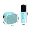 Blavec WS-07 Přenosný karaoke set se 2 mikrofony, 5 W, modrý