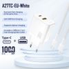 Dudao A27TCEU polnilnik USB-A + USB-C s USB-C kablom, PD 30W GaN, bela